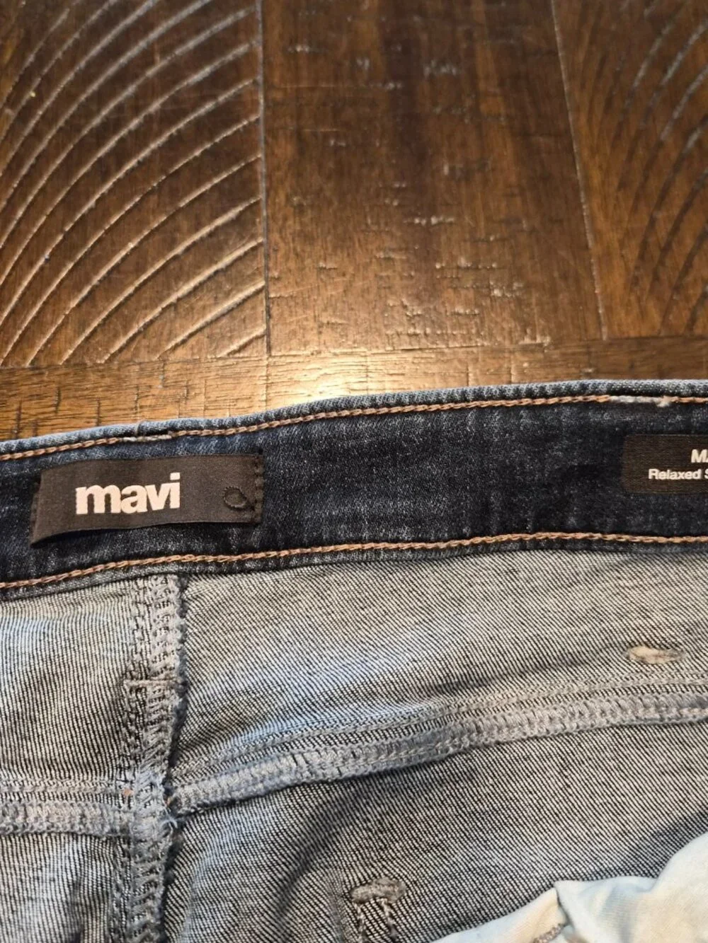 Mavi Jeans Matt Relaxed Straight Leg Dark Wash Blue Denim Mens Size 38x34 G598